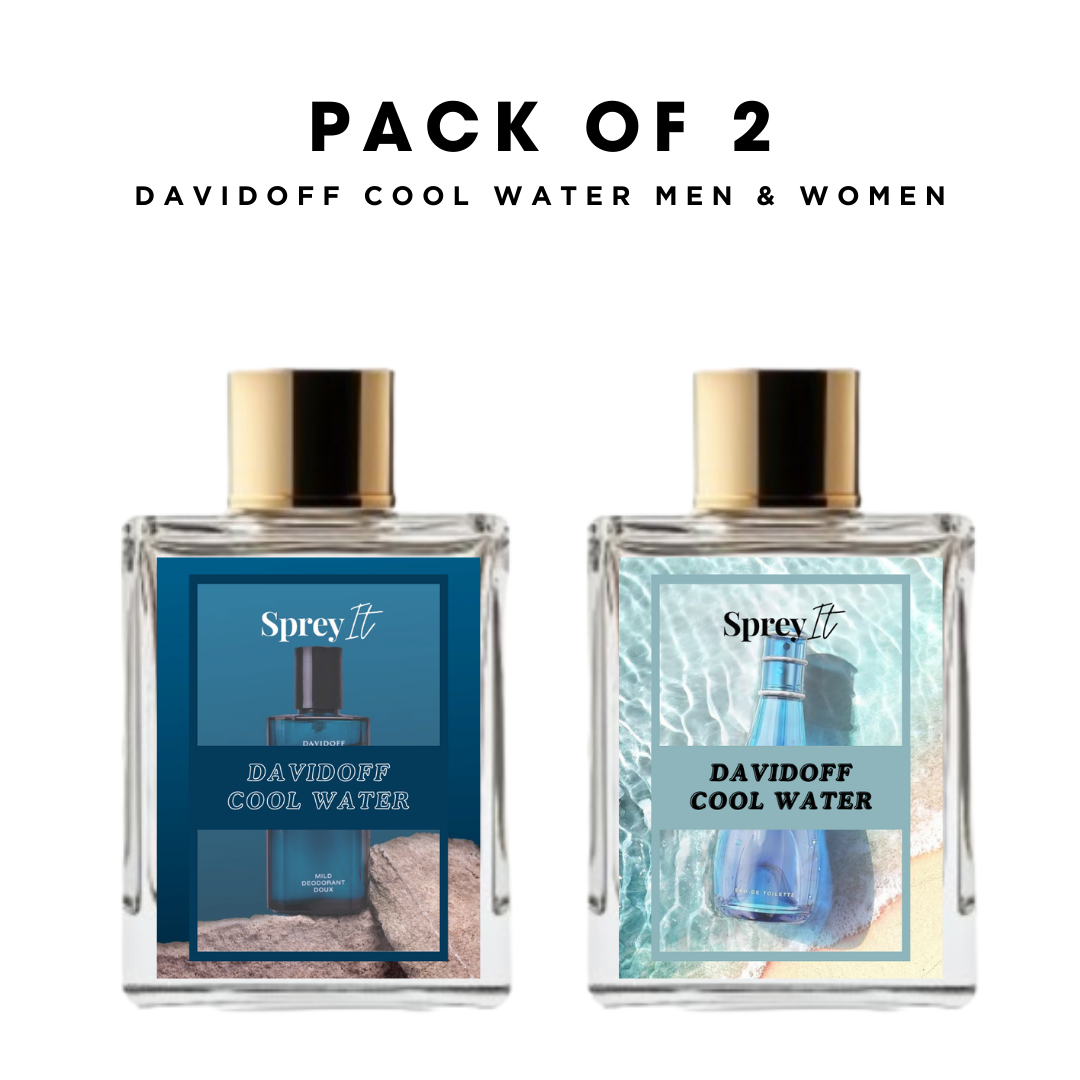Pack of 2: Davidoff cool water men, Davidoff cool water women