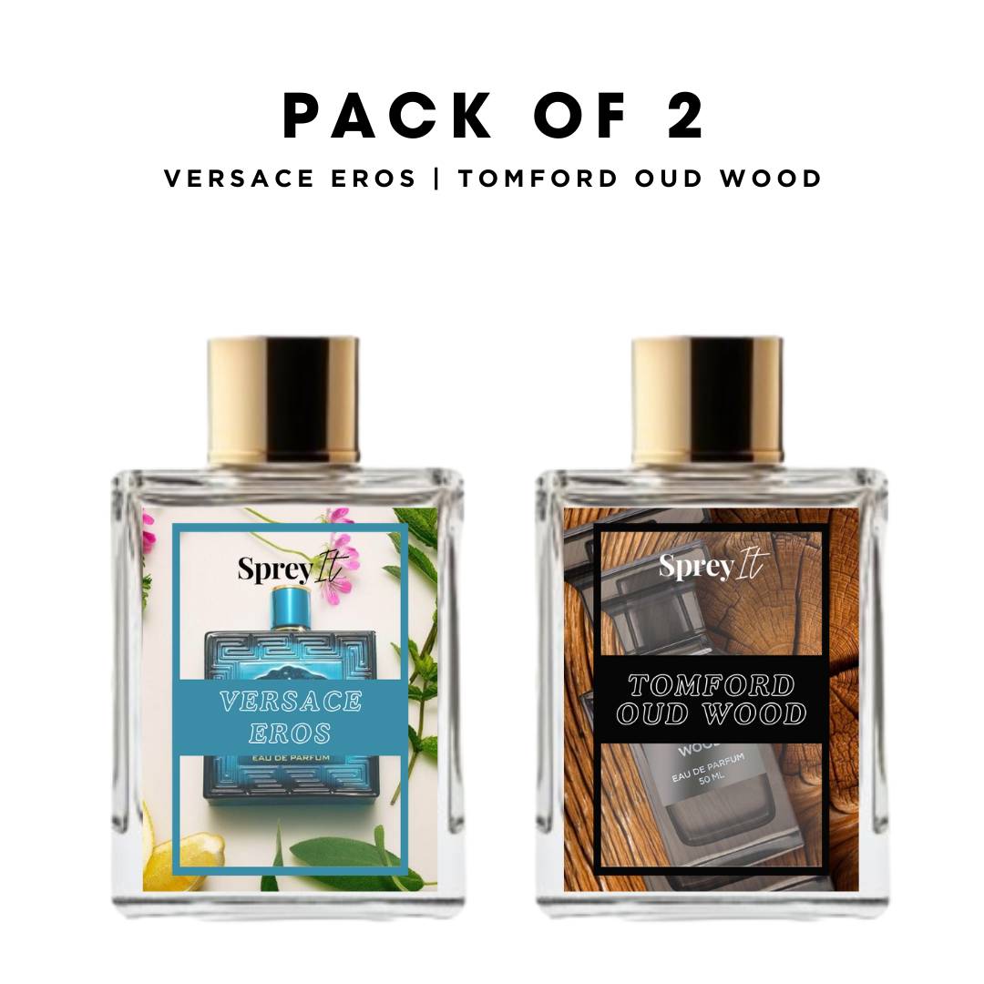 Pack of 2 for men: Versace eros, Tomford oud wood