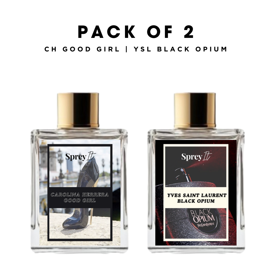 Pack of 2 for women: CH good girl, YSL black opium
