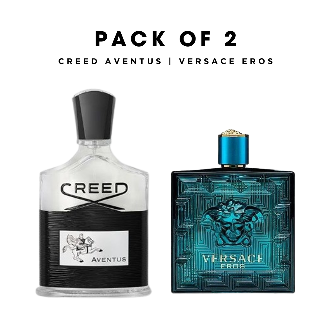 Pack of 2: men Creed aventus, Versace eros