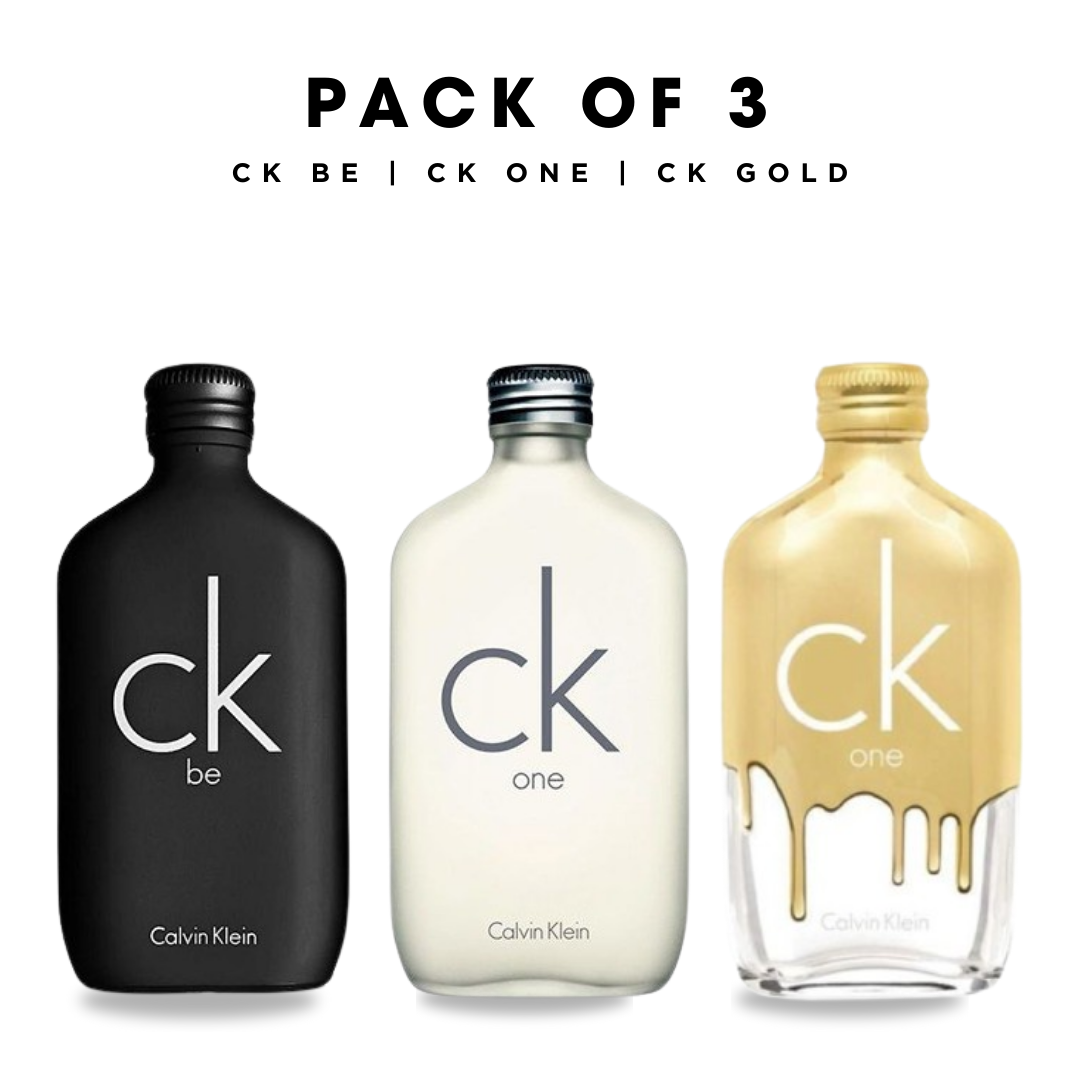 Pack of 3: CK be, CK one, CK gold