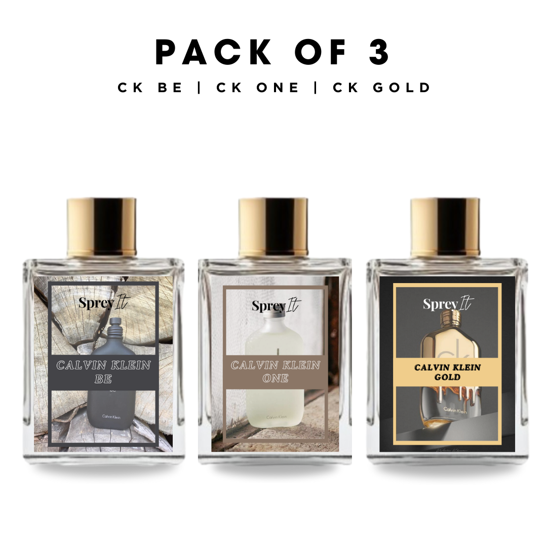 Pack of 3: CK be, CK one, CK gold