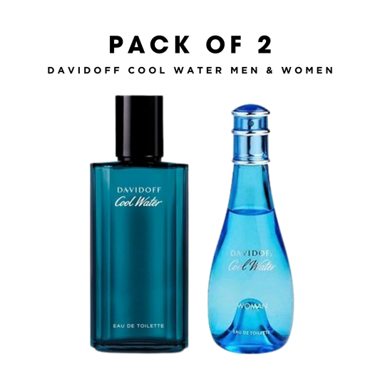 Pack of 2: D@vidoff  cool water men, D@vidoff cool water women