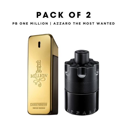 Pack of 2 for men: PR one million, @zzaro the most wanted