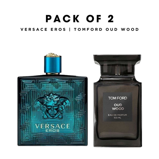 Pack of 2 for men: Vers@ce eros, T0mf0rd oud wood