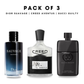 Pack of 3: Dior suvage, Creed aventus, Gucci guilt